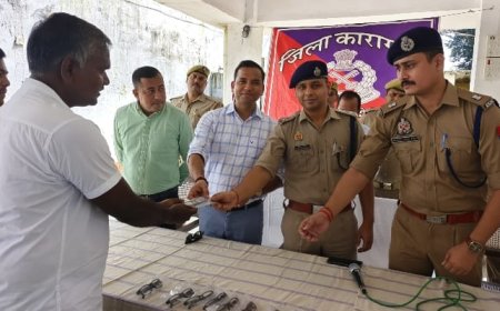 जेपी हॉस्पिटल द्वारा जिला जेल में जांचोपरांत 30 कैदियों को वितरित किया गया नि:शुल्क चश्मा