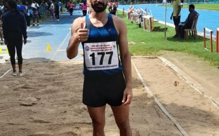 उत्तर मध्य रेलवे के एथलीट भूपेंद्र सिंह ने लॉन्ग जंप में जीता स्वर्ण पदक