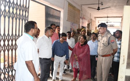 जिलाधिकारी मनीष वर्मा ने सामुदायिक स्वास्थ्य केन्द्र मेजा का किया औचक निरीक्षण 