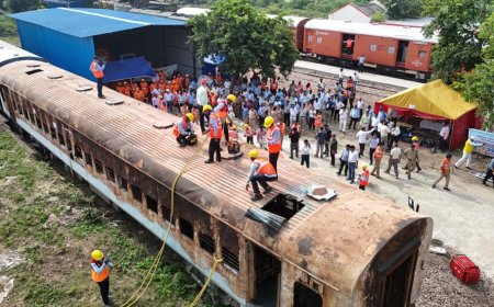 टूंडला जंक्शन पर एनडीआरएफ और रेलवे की संयुक्त मॉक ड्रिल