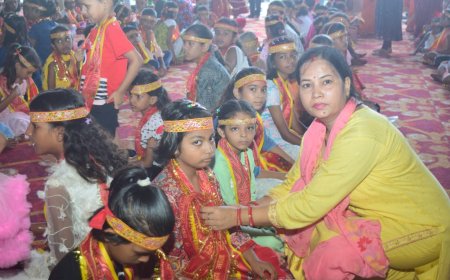 351 शक्ति स्वरूपा कन्याओं का किया गया पूजन