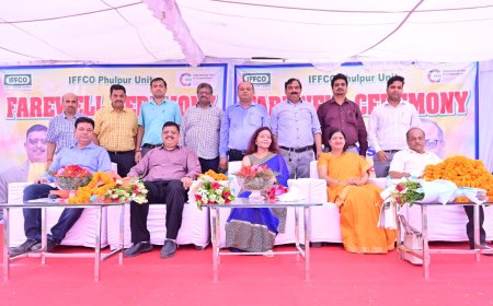 इफको फूलपुर इकाई प्रमुख संजय कुदेशिया व कार्यकारी निदेशक संजय वैश्य को दी गई शानदार विदाई