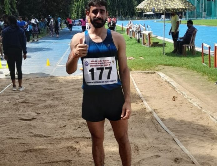 उत्तर मध्य रेलवे के एथलीट भूपेंद्र सिंह ने लॉन्ग जंप में जीता स्वर्ण पदक
