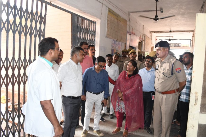 जिलाधिकारी मनीष वर्मा ने सामुदायिक स्वास्थ्य केन्द्र मेजा का किया औचक निरीक्षण 