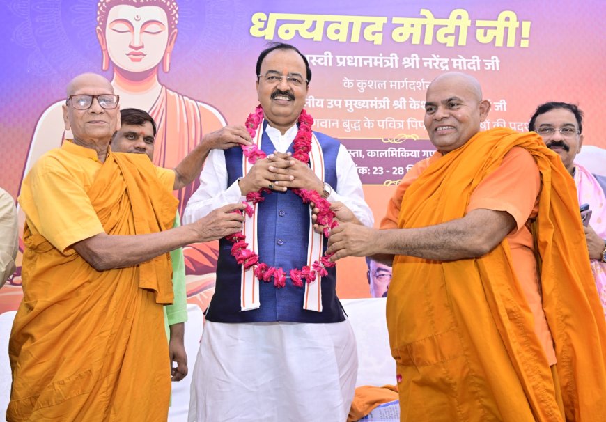 बौद्ध भिक्षुओं ने उप मुख्यमंत्री की रूस यात्रा के लिए दिया आशीर्वाद