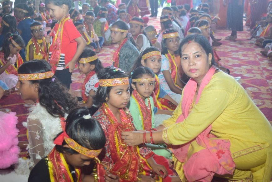 351 शक्ति स्वरूपा कन्याओं का किया गया पूजन