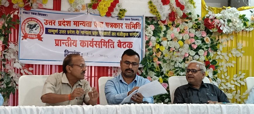 प्रदेश कार्यकारिणी बैठक में हुए कई अहम निर्णय, पत्रकारों के हित में आये प्रस्ताव